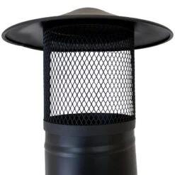 Sunnydaze Decor Sunnydaze Outdoor Backyard Patio Steel Wood-Burning Fire Pit Chiminea With Rain Cap And Mesh Sides - 66" - Black -Sunnydaze Decor GUEST 780cb0cf 4b6a 4f53 a350 a15077bb45ce