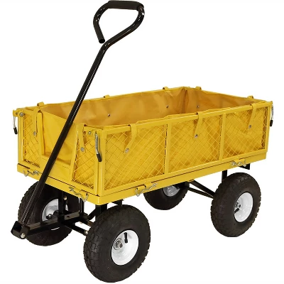 Sunnydaze Decor Sunnydaze Outdoor Lawn And Garden Heavy-Duty Steel Utility Cart With Removable Sides And Weather-Resistant Polyester Liner 11 Sunnydaze Decor Sunnydaze Outdoor Lawn And Garden Heavy-Duty Steel Utility Cart With Removable Sides And Weather-Resistant Polyester Liner - Image 11