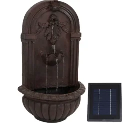 Sunnydaze Decor Sunnydaze Outdoor Florence Solar Wall Fountain With Battery Backup Feature - 27" -Sunnydaze Decor GUEST 7862f66a c117 4ef6 9d52 80d563c3e061