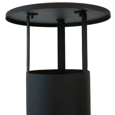 Sunnydaze Decor Sunnydaze Outdoor Backyard Patio Modern Style Steel Wood-Burning Fire Pit Chiminea With Open Sides - 80" - Black 4 Sunnydaze Decor Sunnydaze Outdoor Backyard Patio Modern Style Steel Wood-Burning Fire Pit Chiminea With Open Sides - 80" - Black - Image 4
