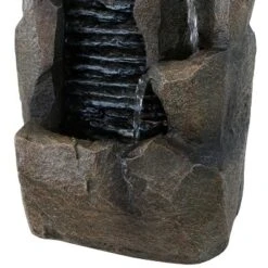 Sunnydaze Decor Sunnydaze Indoor Home Office Decorative Resin Stony Rock Waterfall Tabletop Water Fountain - 11" - Gray -Sunnydaze Decor GUEST 7d6947f3 c51f 4681 9984 52bd167fe4f6