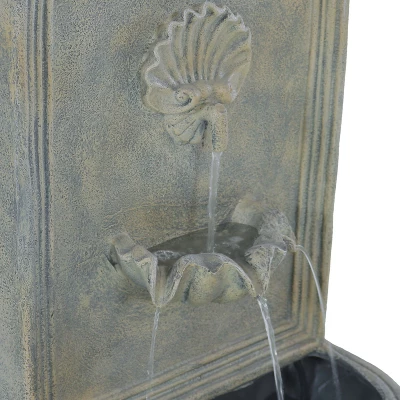 Sunnydaze Decor Sunnydaze 27"H Solar Only Polystone Seaside Outdoor Wall-Mount Water Fountain 2 Sunnydaze Decor Sunnydaze 27"H Solar Only Polystone Seaside Outdoor Wall-Mount Water Fountain - Image 2