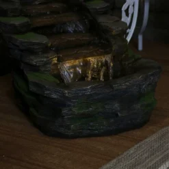 Sunnydaze Decor Sunnydaze 14"H Electric Polyresin Shale Falls Outdoor Water Fountain With LED Lights 16 Sunnydaze Decor Sunnydaze 14"H Electric Polyresin Shale Falls Outdoor Water Fountain With LED Lights -Sunnydaze Decor GUEST 7de87377 5b0e 4a1e aa52 7a28bff11e00