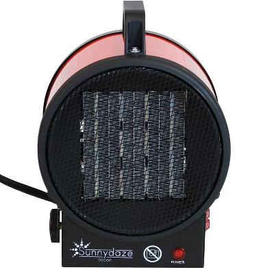 Sunnydaze Decor Sunnydaze Indoor Home Personal Portable Ceramic Electric Space Heater With Auto-Shutoff - 750-1500 Watt - Red And Black 4 Sunnydaze Decor Sunnydaze Indoor Home Personal Portable Ceramic Electric Space Heater With Auto-Shutoff - 750-1500 Watt - Red And Black - Image 4
