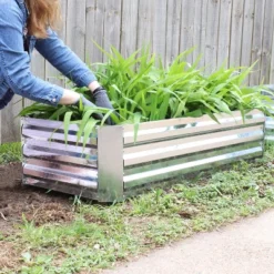 Sunnydaze Decor Sunnydaze Raised Corrugated Galvanized Steel Rectangle Garden Bed For Plants, Vegetables, And Flowers - 48" L X 11.75" H 9 Sunnydaze Decor Sunnydaze Raised Corrugated Galvanized Steel Rectangle Garden Bed For Plants, Vegetables, And Flowers - 48" L X 11.75" H -Sunnydaze Decor GUEST 81976925 0897 46ce a688 74522ee46f69