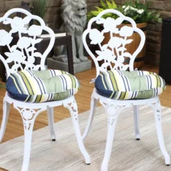 Sunnydaze Decor Sunnydaze Indoor/Outdoor Polyester Replacement Round Bistro Chair Seat Cushions - 15" - 2pk