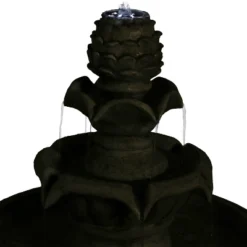 Sunnydaze Decor Sunnydaze Outdoor Solar Powered Ornate Elegance Tiered Water Fountain With Battery Backup And LED Light - 41" -Sunnydaze Decor GUEST 829a626a f695 4a83 bdc9 f692679594d5