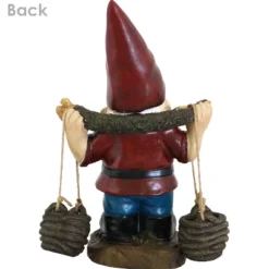 Sunnydaze Decor Sunnydaze Peter With A Pair Of Pails Gnome Indoor/Outdoor Lightweight Resin Lawn And Garden Statue - 14" H -Sunnydaze Decor GUEST 843ccc61 8ad1 4405 be4a ee1da7ce424f