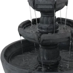 Sunnydaze Decor Sunnydaze 34"H Electric Polyresin 3-Tier Budding Fruition Outdoor Water Fountain -Sunnydaze Decor GUEST 88e29e1a 355b 4ae5 9a81 2fd408a4a20b