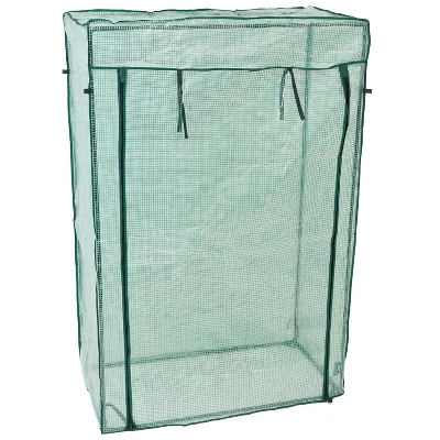 Sunnydaze Decor Sunnydaze Outdoor Deluxe Portable Large Potted Plant And Starter Tomato Plant Greenhouse With Roll-Up Door - Green 5 Sunnydaze Decor Sunnydaze Outdoor Deluxe Portable Large Potted Plant And Starter Tomato Plant Greenhouse With Roll-Up Door - Green - Image 5
