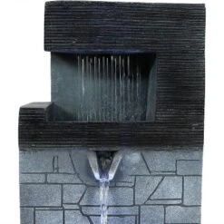 Sunnydaze Decor Sunnydaze Indoor Home Office Polyresin Modern Tiered Brick Wall Tabletop Water Fountain With LED Light - 13" 12 Sunnydaze Decor Sunnydaze Indoor Home Office Polyresin Modern Tiered Brick Wall Tabletop Water Fountain With LED Light - 13" -Sunnydaze Decor GUEST 8a562f08 6a09 4513 bc74 162807873259