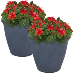 Sunnydaze Decor Sunnydaze Indoor/Outdoor Patio, Garden, Or Porch Weather-Resistant Double-Walled Anjelica Flower Pot Planter - 20" - Sable Finish 10 Sunnydaze Decor Sunnydaze Indoor/Outdoor Patio, Garden, Or Porch Weather-Resistant Double-Walled Anjelica Flower Pot Planter - 20" - Sable Finish -Sunnydaze Decor GUEST 8ac01680 eb8f 4dab 83f1 9ecaaa78ebe9