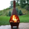 Sunnydaze Decor Sunnydaze Outdoor Backyard Patio Mexican Style Oxidized Steel Wood-Burning Fire Pit Chiminea - 6' - Rust