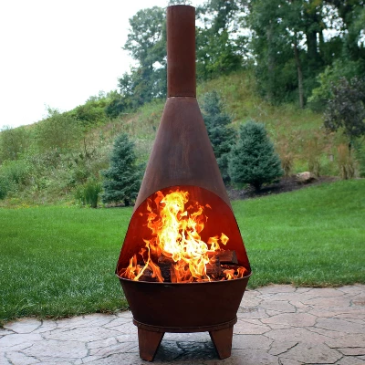 Sunnydaze Decor Sunnydaze Outdoor Backyard Patio Mexican Style Oxidized Steel Wood-Burning Fire Pit Chiminea - 6' - Rust 1 Sunnydaze Decor Sunnydaze Outdoor Backyard Patio Mexican Style Oxidized Steel Wood-Burning Fire Pit Chiminea - 6' - Rust