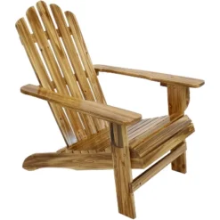 Sunnydaze Decor Sunnydaze Outdoor Natural Fir Wood Rustic Lounge Backyard Patio Adirondack Chair - Light Charred Finish -Sunnydaze Decor GUEST 8ebd59a1 d4ab 4275 96c4 9868301e28db