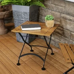 Sunnydaze Decor Sunnydaze Indoor/Outdoor Chestnut Wood Folding Square Patio Accent Side Table - 20" - Brown 11 Sunnydaze Decor Sunnydaze Indoor/Outdoor Chestnut Wood Folding Square Patio Accent Side Table - 20" - Brown -Sunnydaze Decor GUEST 8ee83799 f855 456f 96c9 4dda796eceb2