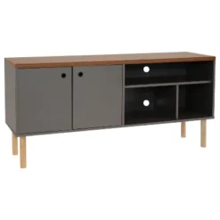 Sunnydaze Decor Sunnydaze Indoor Mid-Century Modern TV Stand Console With Side Storage Cabinet And Shelves For 55" TV -Sunnydaze Decor GUEST 8fc95358 f23d 4dd4 88e9 965473cda3b6