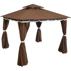 Sunnydaze Decor Sunnydaze Soft Top Rectangle Patio Gazebo With Screens And Privacy Walls For Backyard, Garden Or Deck 20 Sunnydaze Decor Sunnydaze Soft Top Rectangle Patio Gazebo With Screens And Privacy Walls For Backyard, Garden Or Deck -Sunnydaze Decor GUEST 90832ddb b4f3 461e 843f 168de11567b3