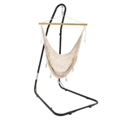 Sunnydaze Decor Sunnydaze Cotton/Nylon Outdoor Mayan Hammock Chair With Adjustable Stand - 330 Lb Weight Capacity - Natural 19 Sunnydaze Decor Sunnydaze Cotton/Nylon Outdoor Mayan Hammock Chair With Adjustable Stand - 330 Lb Weight Capacity - Natural -Sunnydaze Decor GUEST 90e5de35 7d8a 47dc 9988 d637b78f8114