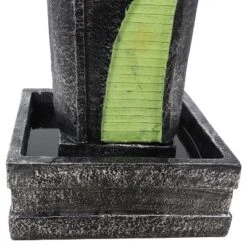 Sunnydaze Decor Sunnydaze 39"H Electric Polyresin Art Deco Modern Rippling Stream Outdoor Water Fountain -Sunnydaze Decor GUEST 91052d48 da2e 4e3f b5d2 fc08473322da