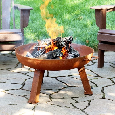 Sunnydaze Decor Sunnydaze Outdoor Camping Or Backyard Round Cast Iron Rustic Fire Pit Bowl With Handles 1 Sunnydaze Decor Sunnydaze Outdoor Camping Or Backyard Round Cast Iron Rustic Fire Pit Bowl With Handles