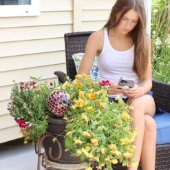 Sunnydaze Decor Sunnydaze Glass Mosaic Watering Globe For Plants And Flowers -Sunnydaze Decor GUEST 91e458c3 fcc6 4bce 8c4e 11a7fbd8d555