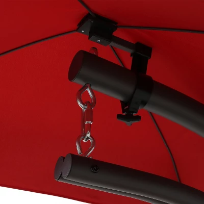 Sunnydaze Decor Sunnydaze Outdoor Hanging Chaise Floating Lounge Chair With Canopy Umbrella And Stand 2 Sunnydaze Decor Sunnydaze Outdoor Hanging Chaise Floating Lounge Chair With Canopy Umbrella And Stand - Image 2