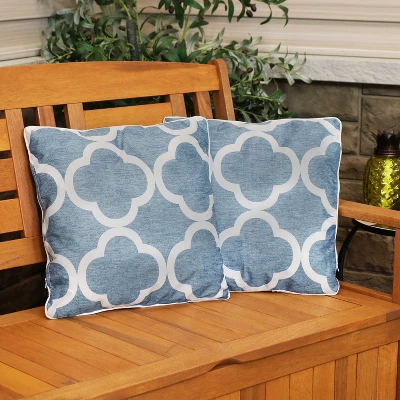 Sunnydaze Decor Sunnydaze Indoor/Outdoor Square Accent Decorative Throw Pillows For Patio Or Living Room Furniture - 16" - 2pc 1 Sunnydaze Decor Sunnydaze Indoor/Outdoor Square Accent Decorative Throw Pillows For Patio Or Living Room Furniture - 16" - 2pc