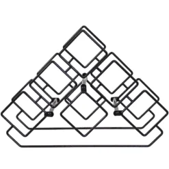 Sunnydaze Decor Sunnydaze Modern 6-Bottle Triangular Wine Rack - Indoor Steel Wire Tabletop Accent - Black -Sunnydaze Decor GUEST 92fa8784 0020 4d14 86a4 6b41c00a40e2