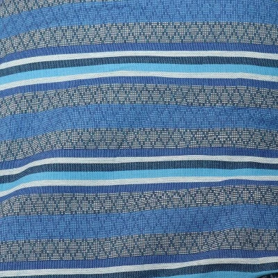 Sunnydaze Decor Sunnydaze Double Cushion Hanging Rope Hammock Chair Swing - 265 Lb Weight Capacity - Cornflower Stripes 3 Sunnydaze Decor Sunnydaze Double Cushion Hanging Rope Hammock Chair Swing - 265 Lb Weight Capacity - Cornflower Stripes - Image 3