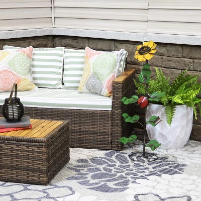 Sunnydaze Decor Sunnydaze Outdoor Metal Art Standing Sunflower With Ladybug Garden Decor- 34.25" 4 Sunnydaze Decor Sunnydaze Outdoor Metal Art Standing Sunflower With Ladybug Garden Decor- 34.25" - Image 4