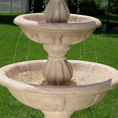 Sunnydaze Decor Sunnydaze 61"H Electric Polyresin And Fiberglass 3-Tier Cornucopia Outdoor Water Fountain 7 Sunnydaze Decor Sunnydaze 61"H Electric Polyresin And Fiberglass 3-Tier Cornucopia Outdoor Water Fountain - Image 7