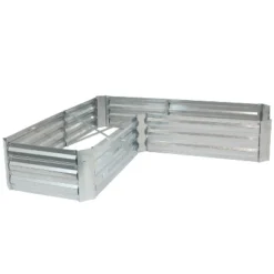 Sunnydaze Decor Sunnydaze Outdoor Galvanized Steel L-Shaped Raised Garden Bed For Plants, Vegetables, And Flowers - 59.5" 18 Sunnydaze Decor Sunnydaze Outdoor Galvanized Steel L-Shaped Raised Garden Bed For Plants, Vegetables, And Flowers - 59.5" -Sunnydaze Decor GUEST 97d3650e d7b2 49ba b774 01044db6c4dd