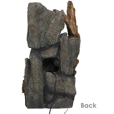 Sunnydaze Decor Sunnydaze 35"H Electric Polyresin Cascading Mountainside Outdoor Water Fountain With LED Lights 7 Sunnydaze Decor Sunnydaze 35"H Electric Polyresin Cascading Mountainside Outdoor Water Fountain With LED Lights - Image 7