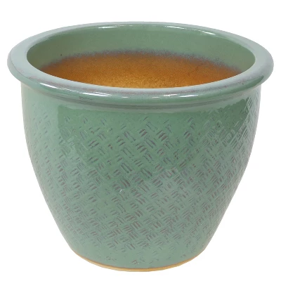 Sunnydaze Decor Sunnydaze Indoor/Outdoor Ocean Villa Decorative Glazed Ceramic Planter For Greenery Or Flowers - 15" 7 Sunnydaze Decor Sunnydaze Indoor/Outdoor Ocean Villa Decorative Glazed Ceramic Planter For Greenery Or Flowers - 15" - Image 7