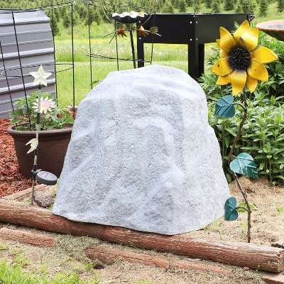 Sunnydaze Decor Sunnydaze Outdoor Lightweight Polyresin Landscape Rock Septic Cover With Stakes - 21.5" 6 Sunnydaze Decor Sunnydaze Outdoor Lightweight Polyresin Landscape Rock Septic Cover With Stakes - 21.5" - Image 6