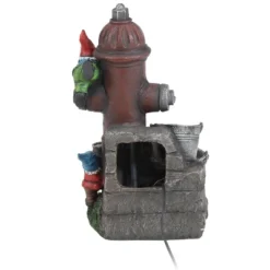 Sunnydaze Decor Sunnydaze 16"H Electric Polyresin Gnomes Climbing Fire Hydrant Outdoor Water Fountain With LED Light -Sunnydaze Decor GUEST 9b68c1e4 2eae 4dc5 8831 c06bdf0e495f