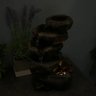 Sunnydaze Decor Sunnydaze Indoor Office Entryway Tabletop Serene Rocky Falls Water Fountain Feature With LED Light - 10" 7 Sunnydaze Decor Sunnydaze Indoor Office Entryway Tabletop Serene Rocky Falls Water Fountain Feature With LED Light - 10" - Image 7