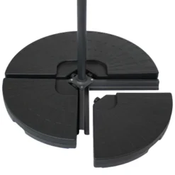 Sunnydaze Decor Sunnydaze Outdoor Heavy-Duty Fillable Cantilever Offset Patio Umbrella Base Weight Plates - Black - 4pc -Sunnydaze Decor GUEST 9cbd9fbe cd66 4f8d 9e83 979f98ffbe9e