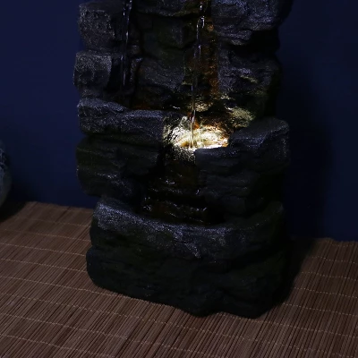Sunnydaze Decor Sunnydaze Indoor Home Office Polyresin Towering Cave Waterfall Tabletop Water Fountain With LED Light - 14" 10 Sunnydaze Decor Sunnydaze Indoor Home Office Polyresin Towering Cave Waterfall Tabletop Water Fountain With LED Light - 14" - Image 10