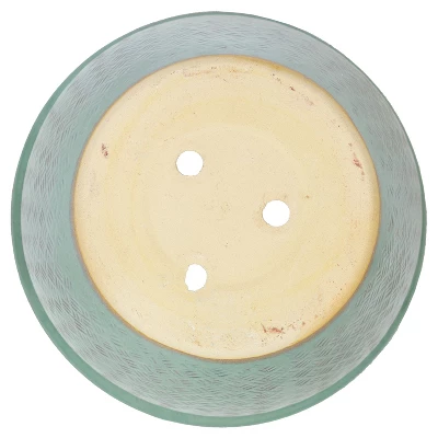 Sunnydaze Decor Sunnydaze Indoor/Outdoor Ocean Villa Decorative Glazed Ceramic Planter For Greenery Or Flowers - 15" 2 Sunnydaze Decor Sunnydaze Indoor/Outdoor Ocean Villa Decorative Glazed Ceramic Planter For Greenery Or Flowers - 15" - Image 2