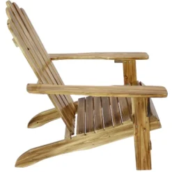 Sunnydaze Decor Sunnydaze Outdoor Natural Fir Wood Rustic Lounge Backyard Patio Adirondack Chair - Light Charred Finish -Sunnydaze Decor GUEST a1ffd5dd 6920 4634 9a8f a771d463db2b
