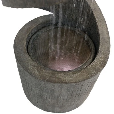 Sunnydaze Decor Sunnydaze 31"H Electric Polyresin Showering Spiral Column Outdoor Water Fountain With LED Light 4 Sunnydaze Decor Sunnydaze 31"H Electric Polyresin Showering Spiral Column Outdoor Water Fountain With LED Light - Image 4