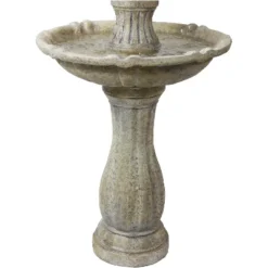 Sunnydaze Decor Sunnydaze 45" H Outdoor Arcade 2-Tier Solar Water Fountain With Battery Backup And LED Light -Sunnydaze Decor GUEST a599eff4 71e1 474d 81c1 a1631f895e13