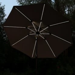 Sunnydaze Decor Sunnydaze Outdoor Aluminum Sunbrella Patio Umbrella With Solar LED Light Bars And Tilt - 9' -Sunnydaze Decor GUEST a7b4be8a f6b9 4d2a 900a 82f495e823f6