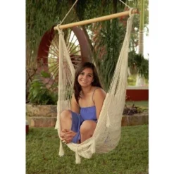 Sunnydaze Decor Sunnydaze Cotton/Nylon Outdoor Mayan Hammock Chair With Adjustable Stand - 330 Lb Weight Capacity - Natural 17 Sunnydaze Decor Sunnydaze Cotton/Nylon Outdoor Mayan Hammock Chair With Adjustable Stand - 330 Lb Weight Capacity - Natural -Sunnydaze Decor GUEST a7b8c13a 80c9 40cb 9960 fad61b66cdc8