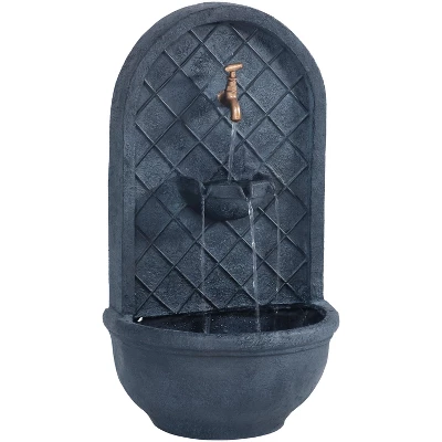 Sunnydaze Decor Sunnydaze 26"H Solar-Powered With Battery Pack Polystone Messina Outdoor Wall-Mount Water Fountain 11 Sunnydaze Decor Sunnydaze 26"H Solar-Powered With Battery Pack Polystone Messina Outdoor Wall-Mount Water Fountain - Image 11