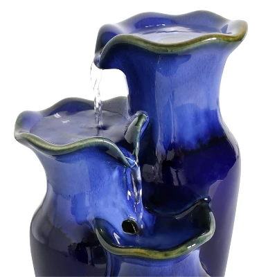 Sunnydaze Decor Sunnydaze Indoor Decorative Smooth Ceramic Glazed Pitchers Desktop Tabletop Water Fountain - 11" - Blue 3 Sunnydaze Decor Sunnydaze Indoor Decorative Smooth Ceramic Glazed Pitchers Desktop Tabletop Water Fountain - 11" - Blue - Image 3