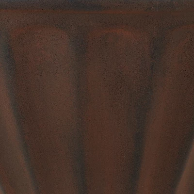 Sunnydaze Decor Sunnydaze Indoor/Outdoor Patio, Garden, Or Porch Weather-Resistant Double-Walled Charlotte Flower Pot Planter - 16" - Rust Finish 3 Sunnydaze Decor Sunnydaze Indoor/Outdoor Patio, Garden, Or Porch Weather-Resistant Double-Walled Charlotte Flower Pot Planter - 16" - Rust Finish - Image 3