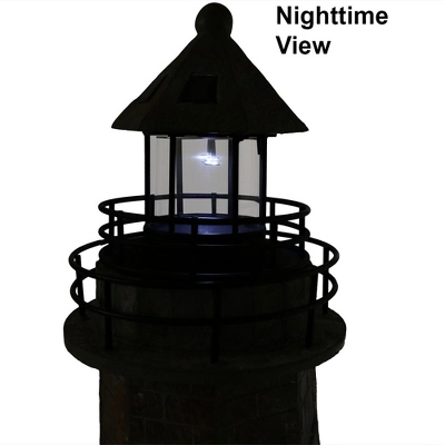 Sunnydaze Decor Sunnydaze Outdoor Backyard Garden Nautical Lighthouse Solar LED Pathlight Statue Figurine - 35" - Brick 7 Sunnydaze Decor Sunnydaze Outdoor Backyard Garden Nautical Lighthouse Solar LED Pathlight Statue Figurine - 35" - Brick - Image 7